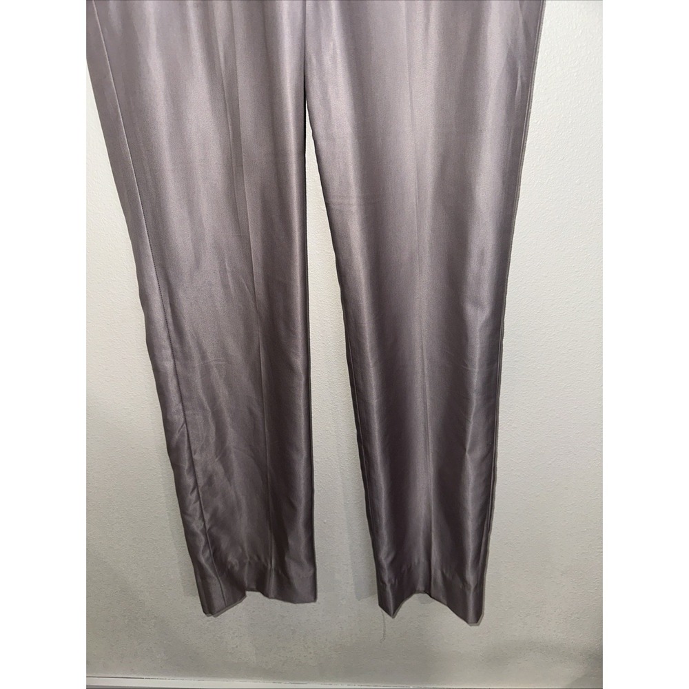 Yves  Saint  Laurent Taupe High- Waisted Dress Pants Straight Leg Trousers Sz 25 - Picture 3 of 16